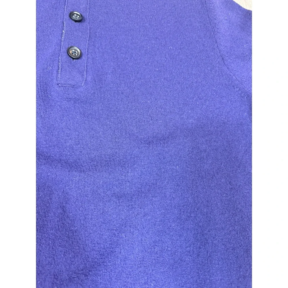Banana Republic Mens Sweater Mock‎ Neck Button Placket Knit Pullover Casual